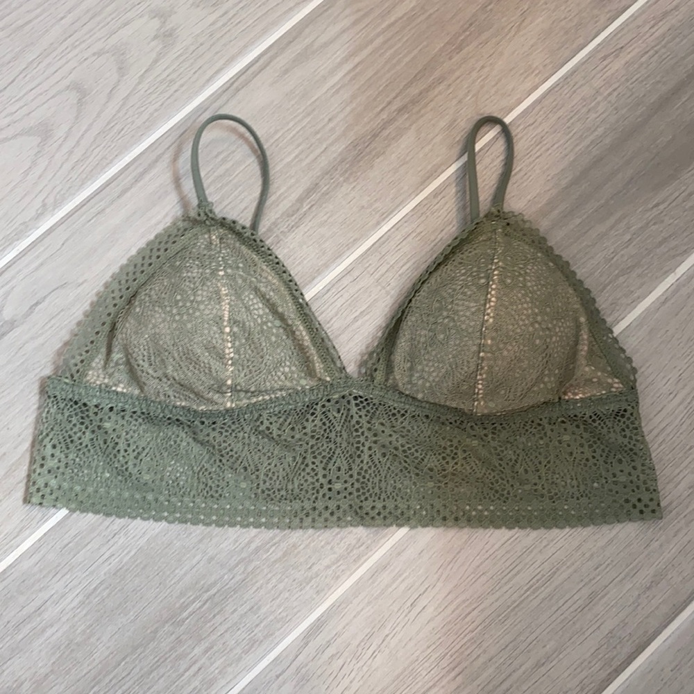 Olive green bralette from Victoria Secret